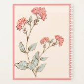 Roze hydrangea Floral Handtekening Naam Planner (Achterkant)