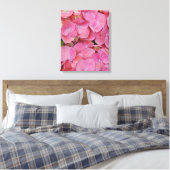 Roze hydrangea Flowers Canvas Afdruk (Insitu (Slaapkamer))