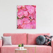 Roze hydrangea Flowers Canvas Afdruk (Insitu (Woonkamer))