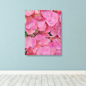 Roze hydrangea Flowers Canvas Afdruk (Insitu (Houten vloer))