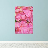 Roze hydrangea Flowers Canvas Afdruk (Insitu (Houten vloer))