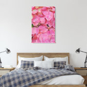 Roze hydrangea Flowers Canvas Afdruk (Insitu (Slaapkamer))