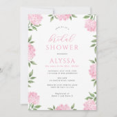 Roze Hydrangea Frame Bruidsdouche Kaart (Voorkant)