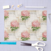  Roze Hydrangea, Frans tissuepapier (Craft)