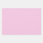 Roze Hydrangea Gingham en Polka Dot Patroon Inpakpapier Vel (Voorkant 3)
