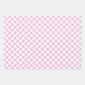 Roze Hydrangea Gingham en Polka Dot Patroon Inpakpapier Vel (Voorkant 2)