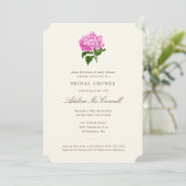 Roze Hydrangea Grandmillennial Bruidsfeest Kaart (Staand voorkant)