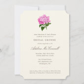 Roze Hydrangea Grandmillennial Bruidsfeest Kaart (Voorkant)