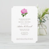 Roze Hydrangea Grandmillennial Bruidsuitnodiging Kaart (Staand voorkant)