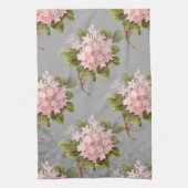 Roze Hydrangea Gray Kitchen Towel Theedoek (Verticaal)