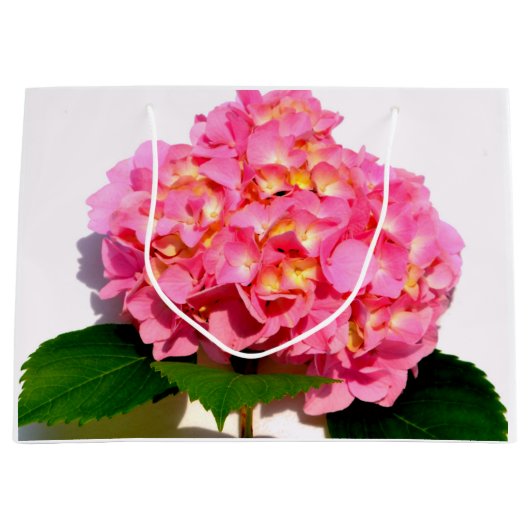 Roze hydrangea groot cadeauzakje (Voorkant)