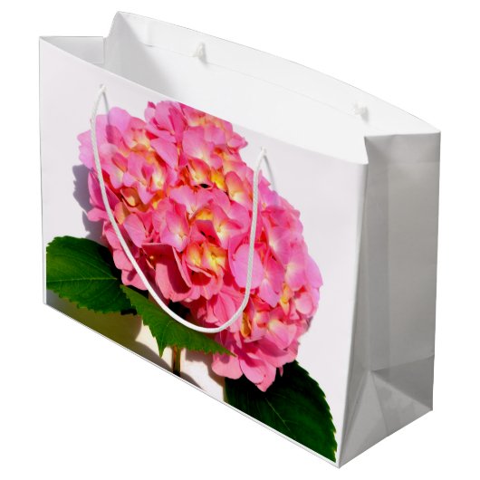 Roze hydrangea groot cadeauzakje (Achterkant Gekanteld)