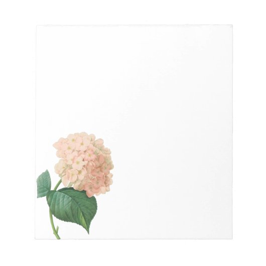 Roze hydrangea Hortensia Bloem door Redoute Notitieblok (Voorkant)