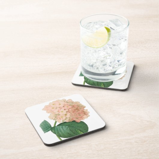  Roze hydrangea Hortensia Bloem door Redoute Onderzetter (Rechterzijde)