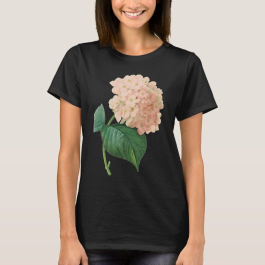  Roze hydrangea Hortensia Bloem door Redoute T-shirt (Voorkant)