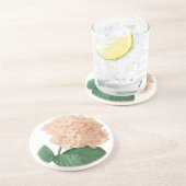  Roze hydrangea Hortensia Bloem door Redoute Zandsteen Onderzetter (Zijkant)