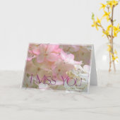 Roze Hydrangea hortensia - I Misser You Kaart (Gele Bloem)