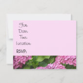 Roze Hydrangea Huis Verwarming Feest Kaart (Achterkant)