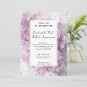 Roze Hydrangea Huwelijksjubileum Feest Kaart (Staand voorkant)