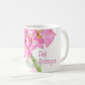 Roze hydrangea in een Mok met glasvet (Voorkant rechts)
