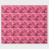 Roze Hydrangea inpakpapier versiering (Vlak)