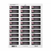 Roze Hydrangea Jar Chalkboard Bruiloft Label (Full Sheet)