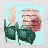 Roze Hydrangea Kaart (Voorkant / Achterkant)