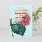 Roze Hydrangea Kaart (Staand voorkant)