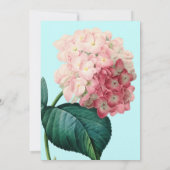 Roze Hydrangea Kaart (Achterkant)