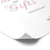 Roze Hydrangea Kaarten & Cadeaus Huwelijksbord Poster (Hoek)