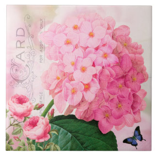 Roze Hydrangea Keramiek Tegels Tegeltje