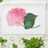 Roze Hydrangea Kitchen Towel Theedoek (Gevouwen)