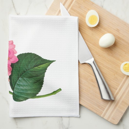 Roze Hydrangea Kitchen Towel Theedoek (Quarter Fold)