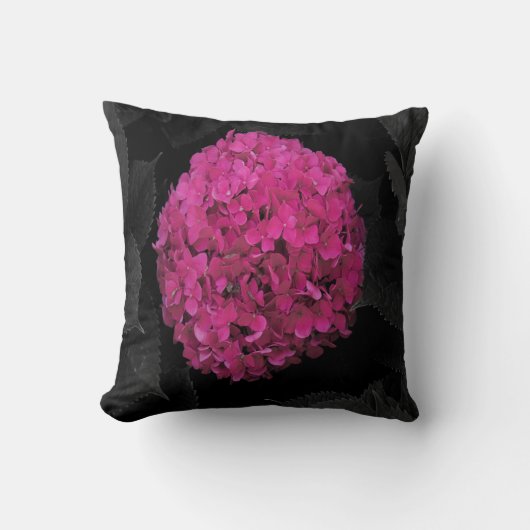 Roze hydrangea kussen (Voorkant)