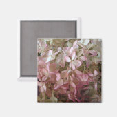 roze Hydrangea Magnet (Voorkant / Achterkant)