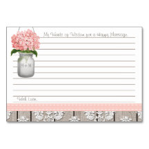 Roze Hydrangea Mason Jar Woorden van advies