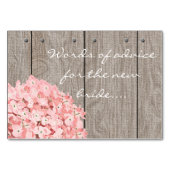 Roze Hydrangea Mason Jar Woorden van advies Kaart (Achterkant)
