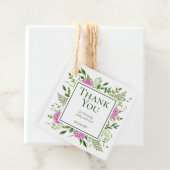 Roze Hydrangea Meisje Baby Shower Bedankt Bedankjes Labels (In situ)