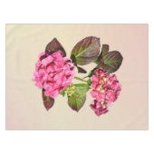Roze hydrangea met bladeren tafelkleed (Voorkant (Horizontaal))