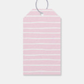 Roze Hydrangea Monogram Wapenschild Aangepaste Tro Cadeaulabel (Achterkant)