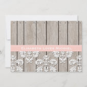 Roze Hydrangea Monogrammed Mason Jar Vrijgezellenf Kaart (Achterkant)