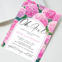 Roze Hydrangea Oh Meisje Baby shower