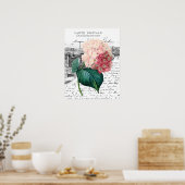 Roze Hydrangea Poster (Keuken)