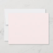 Roze Hydrangea Rand Roze Gepersonaliseerd Notitiekaartje (Achterkant)