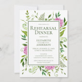 Roze Hydrangea repetitie diner Kaart (Voorkant)