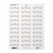 Roze Hydrangea Retouradreslabels Etiket (Full Sheet)