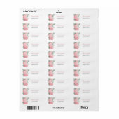 Roze Hydrangea Retouradreslabels Etiket (Full Sheet)