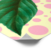 Roze Hydrangea  Retro Art Flower Poster (Hoek)