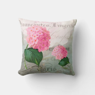 Roze Hydrangea Romantische Franse Accent Kussen