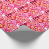 Roze hydrangea roze bloem roze florale bloem cadeaupapier (Hoek)